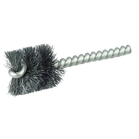 Weiler 1" Power Tube Brush, .008" Steel Wire Fill, 1" Brush Length 21078